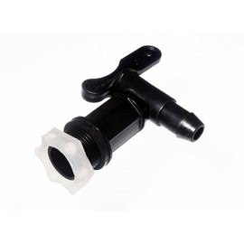 One Stop DIY 3 x Black Plastic Tap with Nut