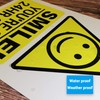 ‘SMILE’ ‘YOU’RE ON 24HR CCTV’ Warning Sign. Tough, Durable and