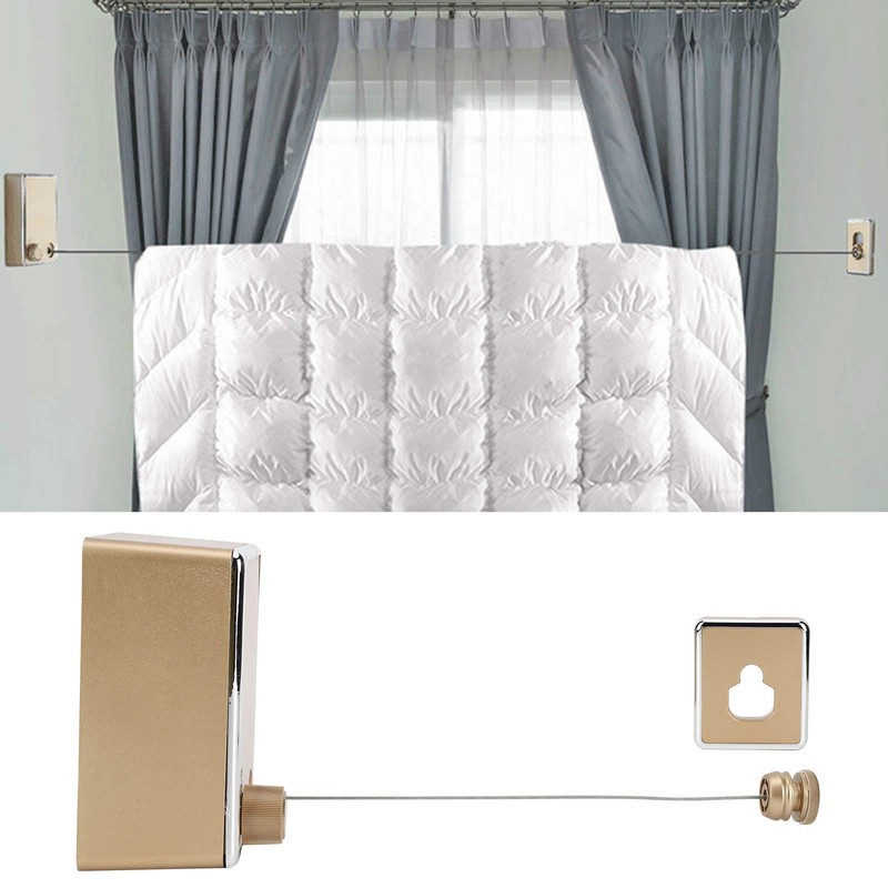 Retractable Clothesline Wall Mounted Stainless Steel Clothesline for Hanging Clothes,