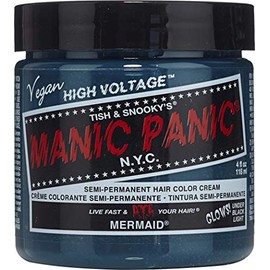 Manic Panic Mermaid Classic Creme, Vegan, Cruelty Free, Blue Semi Permanent Hair Dye 118ml