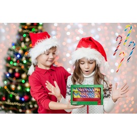 Fruidles Christmas Candy Canes Suckers, Multicolored Rainbow Fruity Flavor, Individually Wrapped (144-Pack)