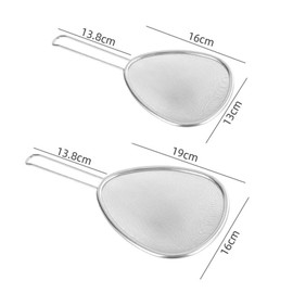 Goldyida Set of 2 Slotted Spoons, Skimmer, Stainless Steel Spoon Filter Set, Straining Spoon with Handle, Skimmer, Slotted Spoon, Stainless Steel Kitchen Strainer for Kitchen, Cooking, Draining and