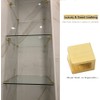 Glass Shelf Clamp, No-drill-on-glass Fixed Panel Glass Shelf Clip Holder