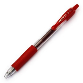 Pilot G-2 Gel Ink Ballpoint Pen, Extra Fine Point, 0.5mm, Red