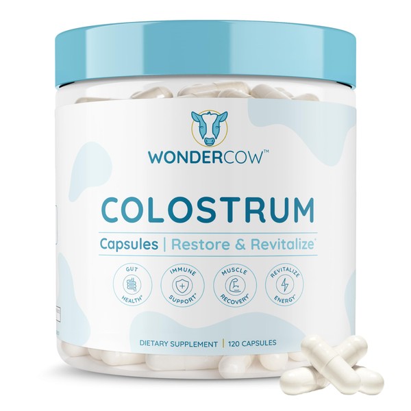 WONDERCOW WONDERCOW Colostrum Capsules Supplement for Gut Health, Immune Support,