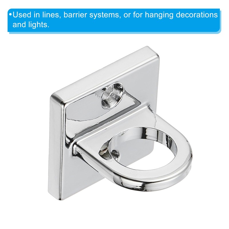 PATIKIL Pad Eye Plate U Hooks, 4 Pack Metal Ceiling