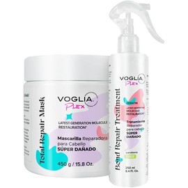 VOGLIA Kit Reparador Plex 2 piezas tratamiento para cabello Súper Sañado