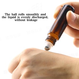 10 PCS Essential Oil Roller Bottles 10 Ml 1/3 Oz Refillable Roll On Bottles With Stainless Steel Roller Bottles