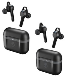 Skullcandy 2 Pack Wireless in-Ear Headphones Bundle (Indy Evo Black)
