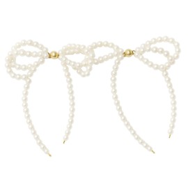 WONIONI Ribbon Pearl Earrings, Korean Women's, INS Style, Ribbon Earrings, Cute, Petite, Accessory, Wedding, Graduation, Mature Look, Stylish, Parties, Special Occasions