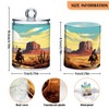 Nander 2Pack Qtip Holder Dispenser -Western Desert Cowboy Clear Plastic