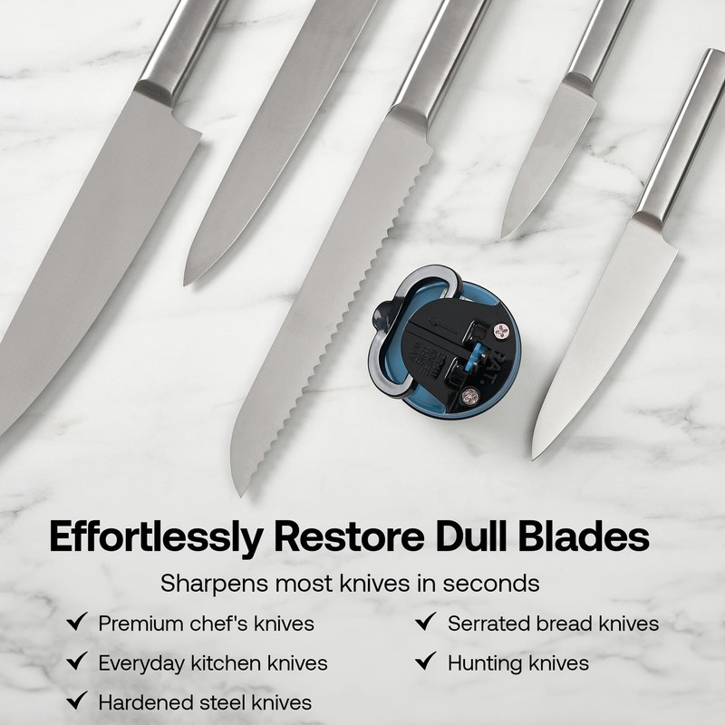 AnySharp – EDITIONS – Hands Free Knife Sharpener - Easy