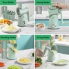 TOPAA 5 in 1 Manual Vegetable Chopper with Replaceable Blades,