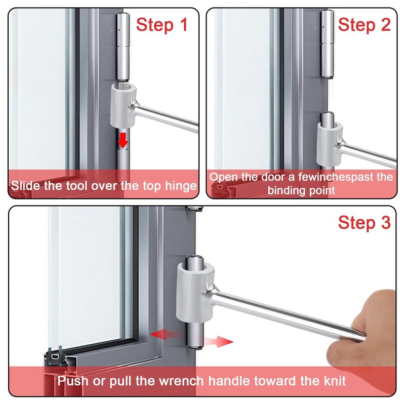 Hinge Adjuster, Door Hinge Adjustment Tool 19-25mm,Hinges Cranking Tool Adjustable