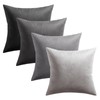Softalker Cushion Cover, 40 x 40 cm, Grey Velvet, Set