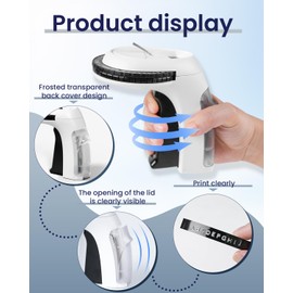 Label KINGDOM Embossing Label Maker, Old School Labeler for Home School Office,A Protable Handheld Retro Label Maker with 10 Rolls 3D Embossing Label for Home Office DIY, Black