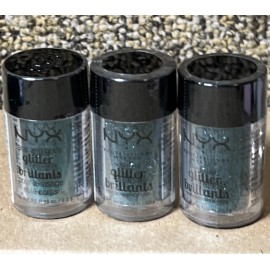 NYX 3 NYX Face and Body Glitter color GLI03 Teal 0.08 oz  New ,Sealed