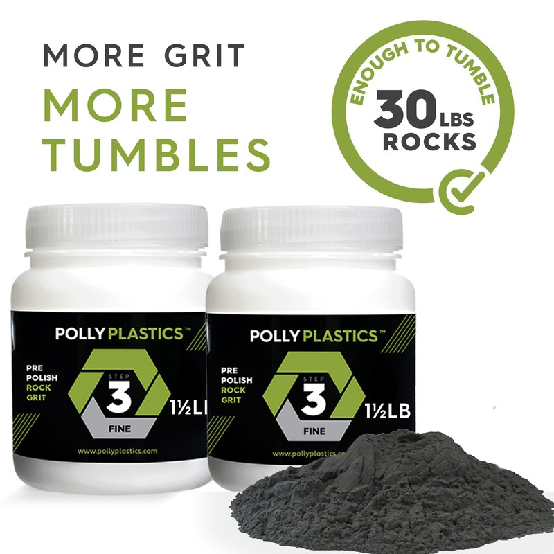 Polly Plastics Rock Tumbler Media Grit Refill, Pre-Polish 500 Silicon