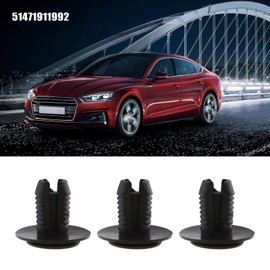 OTOTEC 30Pcs 51471911992 Car Trim Clips Bumper Wheel Arch Linings Splashguard Push-in Rivets Fasteners Black Plastic 51470146782