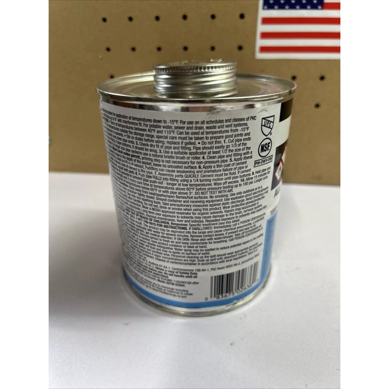 UNI-WELD POLAR WELD 2636S LOW VOC PVC SOLVENT CEMENT, 32