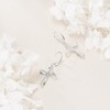 POPLYKE Sterling Silver Infinity Cross Leverback Earrings - Cross Dangle