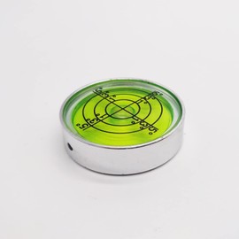 Aluminium High Precision Horizontal Leveler Bead Bubble Level Tool Circle Round Diameter 1.2 Inch 30mm (Silver,Green)