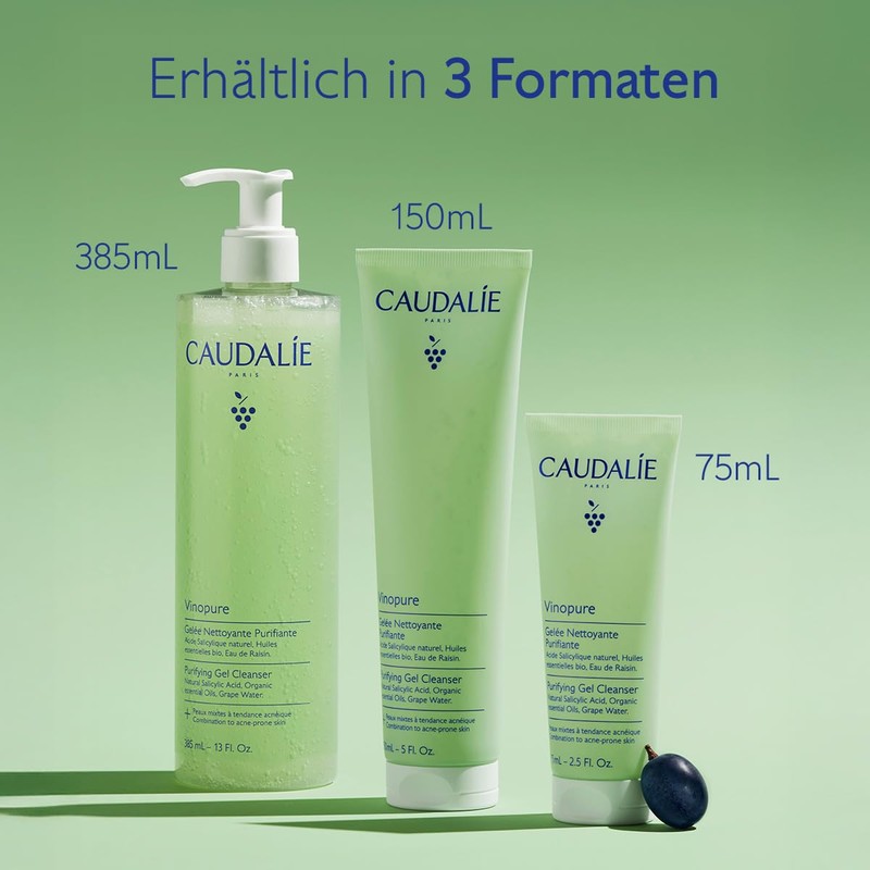 Caudalie Vinopure Clarifying Cleansing Gel with Salicylic Acid 385ml