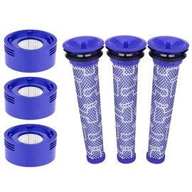 Goodsby 6 Pack Replacement Kit Pre & Post Motor HEPA Filters for Dyson V7 V8 SV10 SV11 Absolute Animal Motorhead Vacuum Cleaner Part # 965661-01 & 967478-01