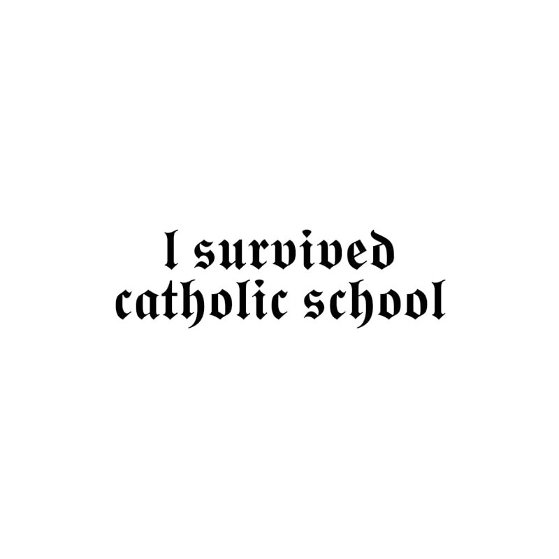 CafePress I Survived Catholic School Oval Sticker Oval Car Bumper