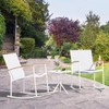 Walsunny 3 Piece Outdoor Rocking Bistro Set with Table -