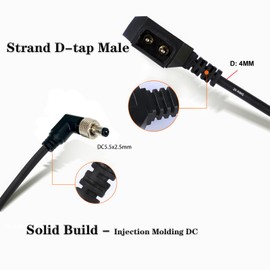 HENGYONGTA DC Locking 2.5 mm Barrel D-tap Power Cable for Atomos Ninja V Shogun, SmallHD Monitor Recorder, Video Devices Touchscreen, Aputrue Amaran LED Light,Hollyland Cosmo