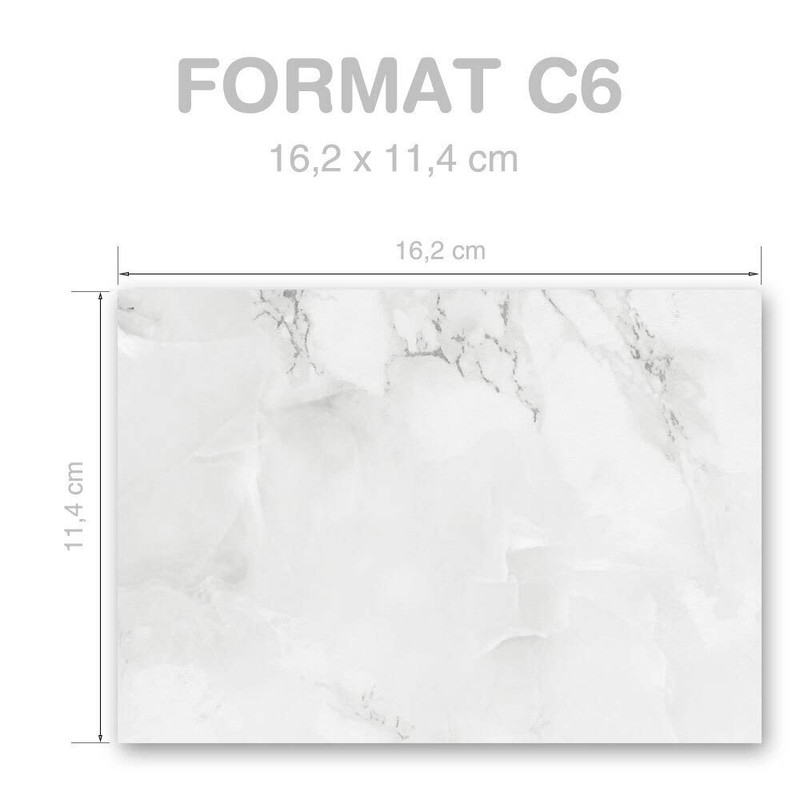 Envelopes Marble and Structure, Marble Light Grey, Pack of 25,