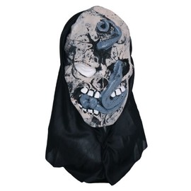 Zombie Rubber Face Mask Grey Snake