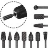 Bestgle 10pcs 3mm 1/8" Shank Rotary Burr Rasp Set Carbon