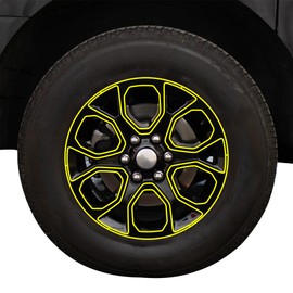 BOGAR TECH DESIGNS Rim Chrome Delete Overlay Compatible with Ford Expedition Max 2022-2024, Gloss Black