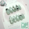 Mint Star -✩ Handmade Nail Tips - Long Ballerina /