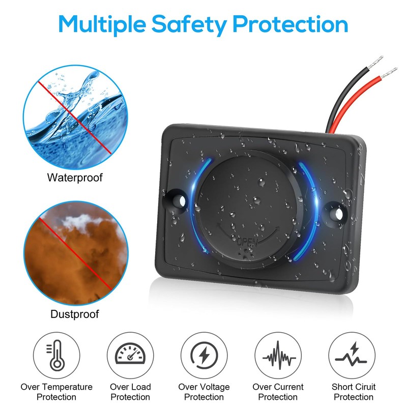 Linkstyle RV USB Outlet, Dual 3.1A USB A Charger Panel