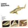 CORHAD Brass Shark Adornment Compact Desktop Decor Sturdy and Sturdy