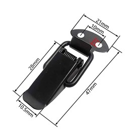 Gativs Pack of 10 Folding Lock Drawer Lock Tension Lock Cap Lock Lever Lock Snap Lock Toggle Lever Tensioner Stainless Steel for Box Toolbox Drawer Cabinet