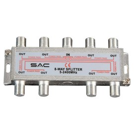 8 Way Indoor Splitter (5-2400MHZ) | Signal Splitter Aerial/Satellite Equipment, 1 X Qty - AE5358