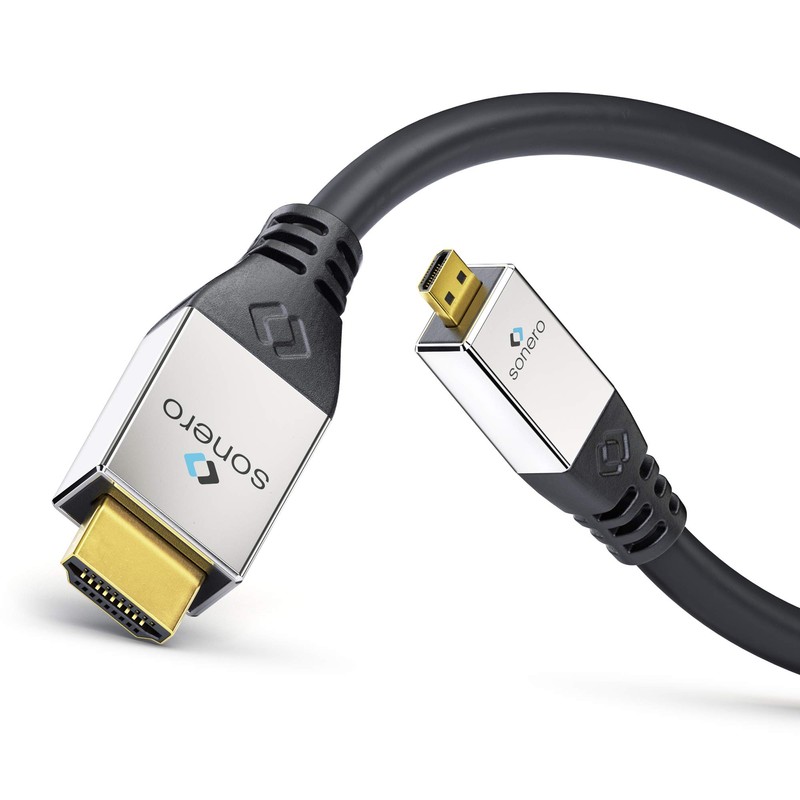 Sonero Premium High Speed Micro HDMI Cable with Ethernet, 1.00