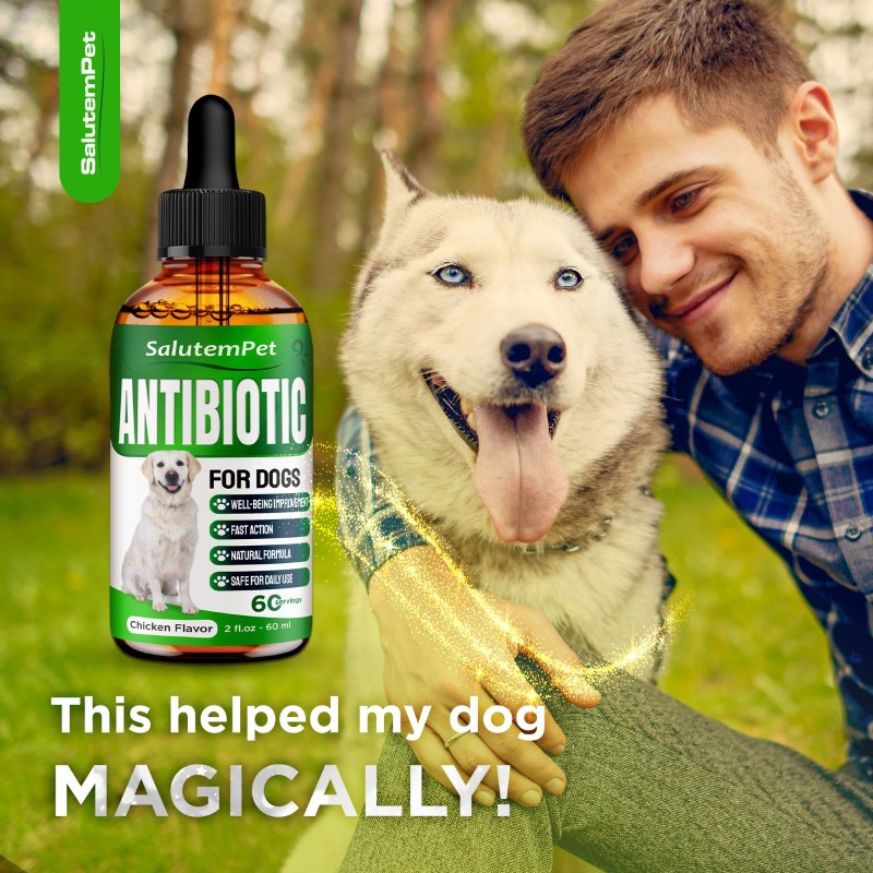 Salutempet Dog Antibiotics for Infection, Cough, & UTI | Herbal,