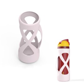 Silicone Water Bottle Sleeves Boot for Owala 24oz Bottle Cover Anti-Slip Protective Sleeve for Owala Water bottle Accessories, Reusable Water Bottles Bumper for Running, Bike, Gym Or Jogging (Pink)