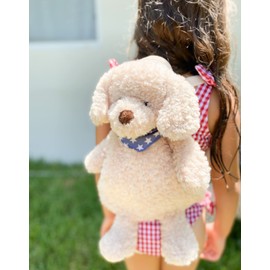 MON AMI Bentley Goldendoodle Soft Plush Backpack – 21”, Toddler Backpack for Boys Girls, Travel Backpack, Kids Backpack with Adjustable Straps
