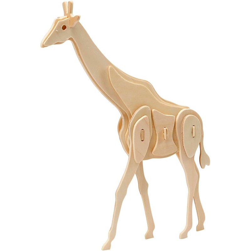 CRAFTY CAPERS Childrens 3D Wooden Giraffe 18.5cm Self Assembly Craft