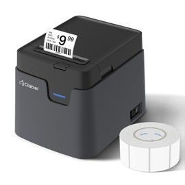 CLABEL 2in Desktop Thermal Label Printer, 221D Bluetooth Barcode Sticker Maker for Small Business, No RFID Lock, Built-in Paper Bin, for Retail Clothing Tag Price, Bakery Food, Office Mailing Address