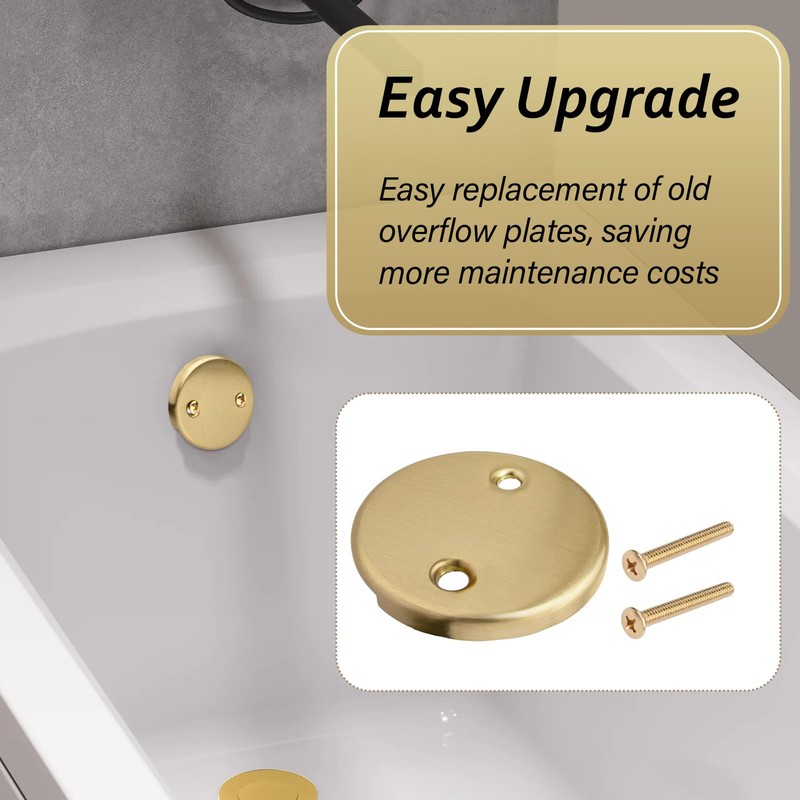 RP31556CZ Overflow Plate and Screws Drain Kit Replacement for Delta
