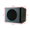 Single 12" Vented Armor Coated Subwoofer Box with Painted Kerf