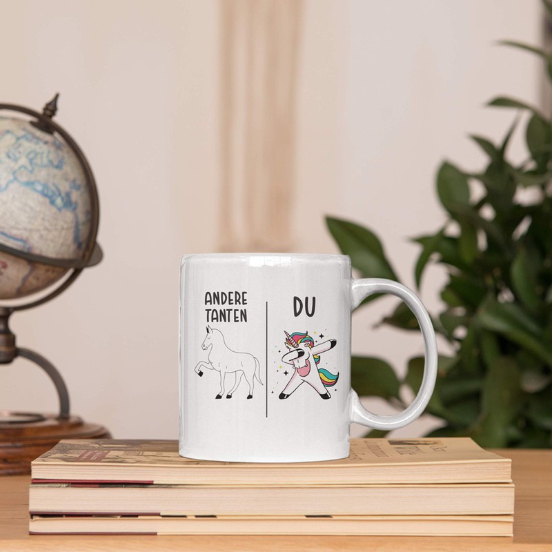 Keramik , Beste Tante Geschenk Tasse mit Spruch Kaffeetasse für