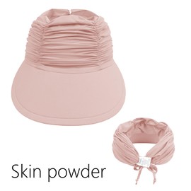 YAMEE Visors for Girls Summer Quick-Drying Beach Hat Children Easy Adjustable Children's Visor Cap with Empty Top Design, Sun Hat for Girls with Wide Brim, Sun Visor Sports Cap, pink, S